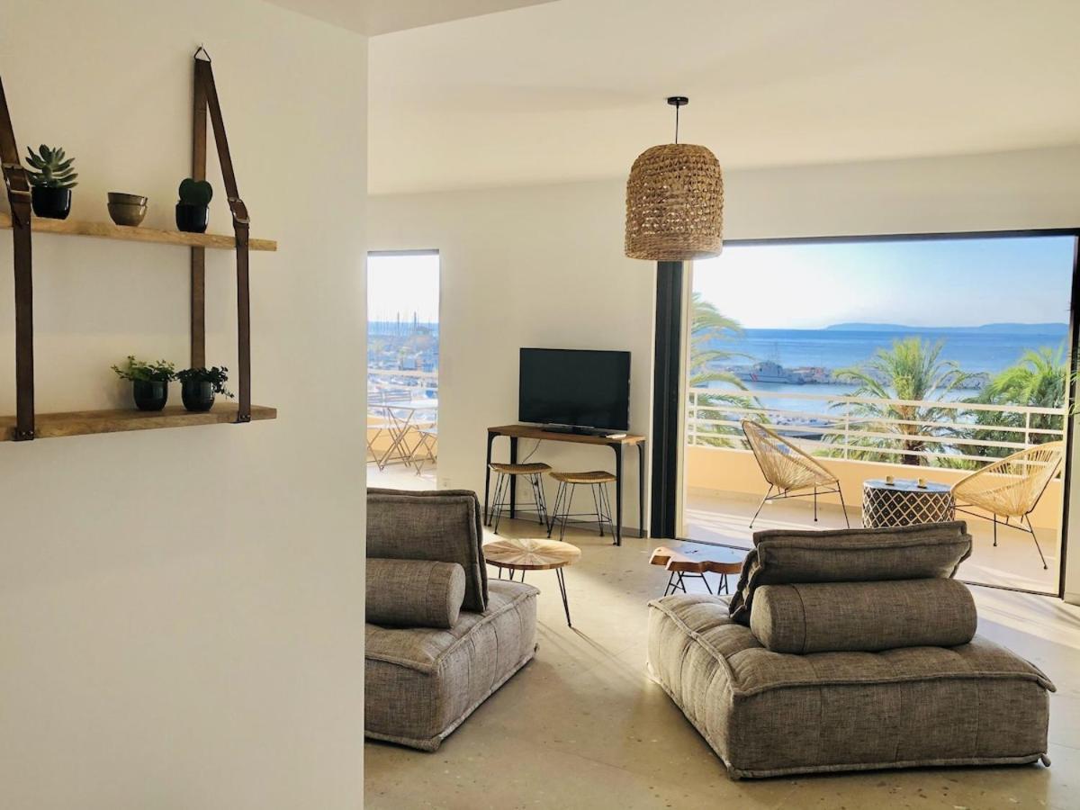 Appartement T3 Lumineux Traversant Totalement Neuf En Face De La Plage Front De Mer Vue Sur Les Iles Vue Mer Panoramique Assuree Residence De La Plage Centre Ville Du Lavandou 3Eme Etage Avec Ascenseur Appartement T3 Льо Лаванду Екстериор снимка