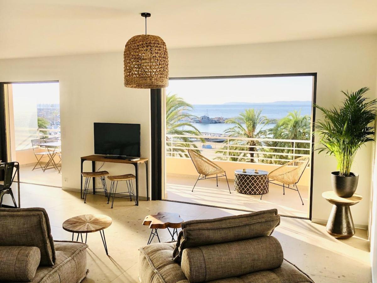 Appartement T3 Lumineux Traversant Totalement Neuf En Face De La Plage Front De Mer Vue Sur Les Iles Vue Mer Panoramique Assuree Residence De La Plage Centre Ville Du Lavandou 3Eme Etage Avec Ascenseur Appartement T3 Льо Лаванду Екстериор снимка